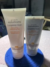 AVON Solutions COMPLETELY CLEAN Refining Gel 6.7 Oz And Cleaning Scrub 5 Oz