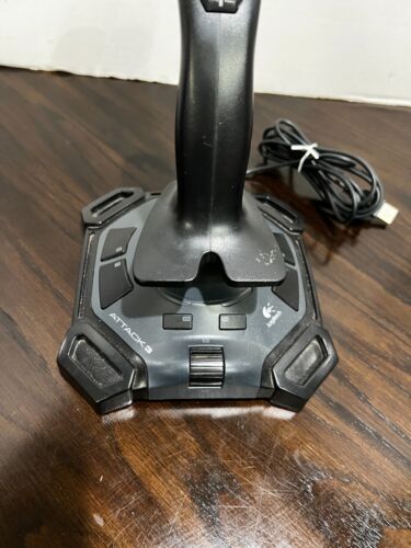 Logitech ATTACK 3 Video Game Flight Joystick Controller USB 2.0 Wired PC #3121 - Picture 2 of 3
