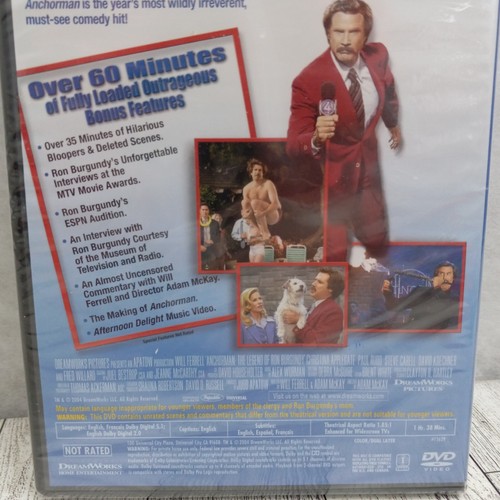 Anchorman The Legend of Ron Burgundy (Unrated Full Screen Edition) New Sealed - Picture 5 of 7