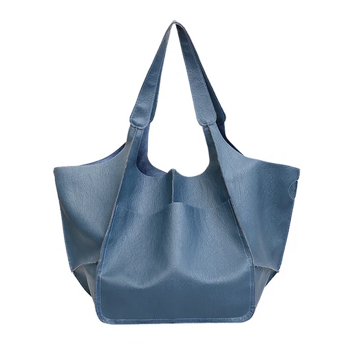 Women Large Capacity Soft Leather Casual Tote Shoulder Bag Retro Shopper Handbag - Picture 31 of 35