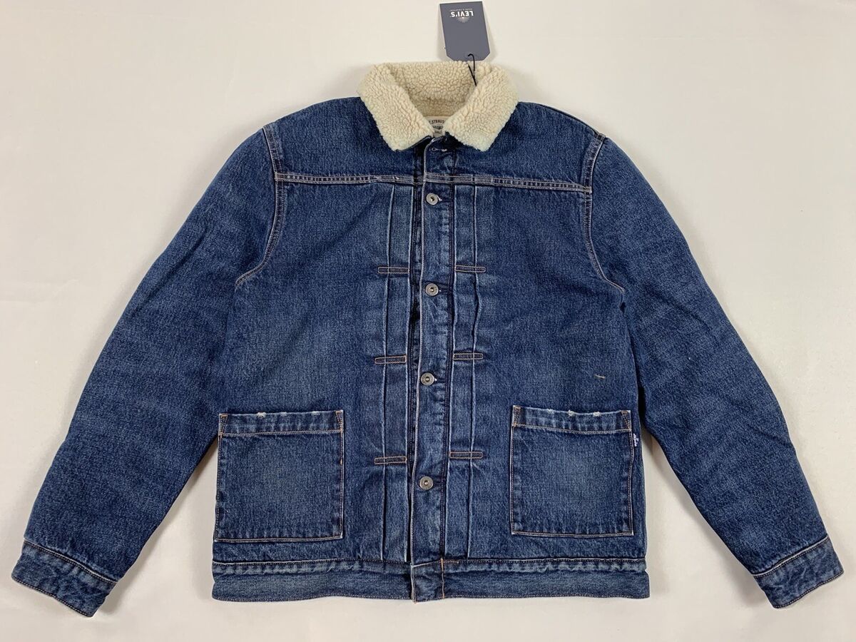 LEVIS MADE AND CRAFTED LMC TYPE 2 SHERPA TRUCKER JACKET SIZE LEVIS MADE AND CRAFTED LMC TYPE 2 SHERPA TRUCKER JACKET SIZE