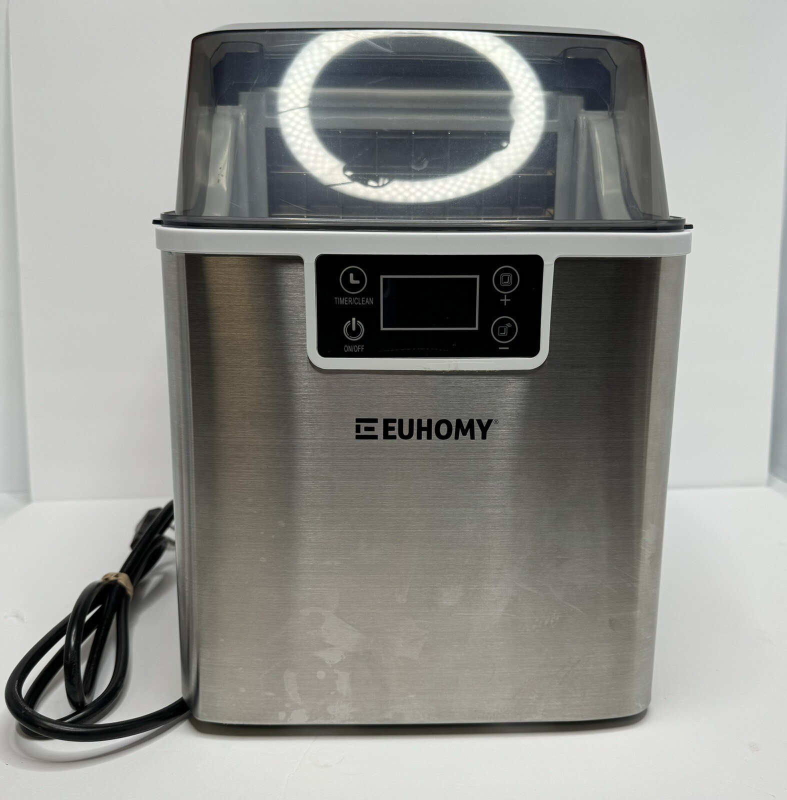 EUHOMY IMFP Ice Maker Machine Countertop 2 Ways to Add Water See