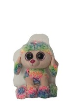 Ty Beanie Boos Rainbow The Poodle Puppy Dog 6" Plush Stuffed Animal Toy W/ Tags