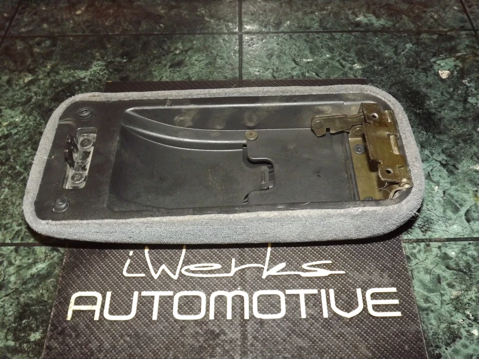 96-00 OEM Honda Civic EK EK4 center console armrest arm rest lid gray cloth V2 - Image 3 of 4