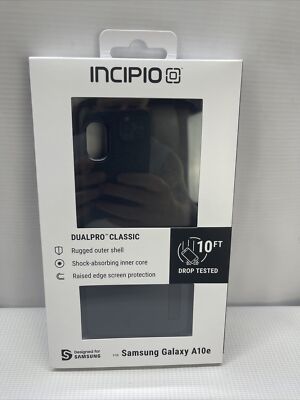 INCIPIO Dualpro Classic Black Phone Case for Samsung Galaxy A10e New