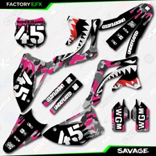 Gray & Pink Savage Camo Graphics Kit fits 12-15 Kawasaki KXF450 KX450F  Decal