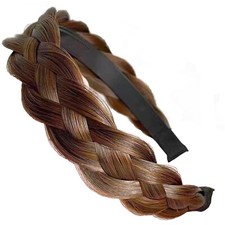 Headband 4 Strands Synthetic Hair Plaited Headband Braid Braided With Teeth H...