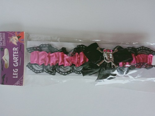LACE LEG GARTER WHIT SKELETON - Picture 3 of 4