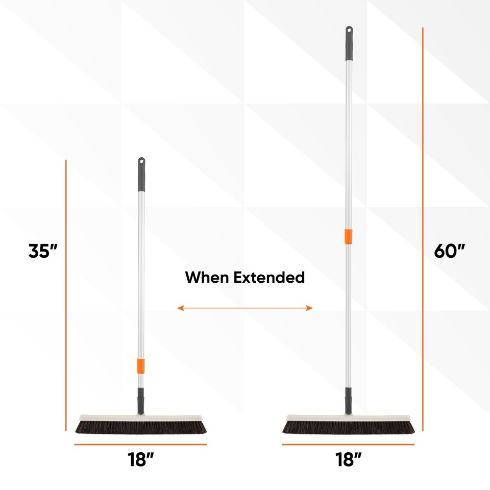 Hard Bristle Broom Horse Hair Broom, Broom For Hardwood Floors 18\, image size:960x960