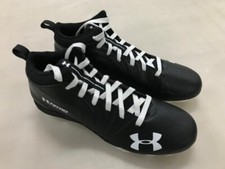 Under Armour Team Nitro Mid Charged LE 3023037-001 Black Cleats Men's Size 16