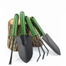 4pcs Garden Tools Set Trowel Rake Shovel Heavy Duty Metal Outdoor Ergonomic Kit