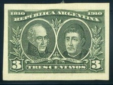 Argentine 1910 Mi. 140 Neuf ** 100% Épreuve Miguel et père Manuel, 3