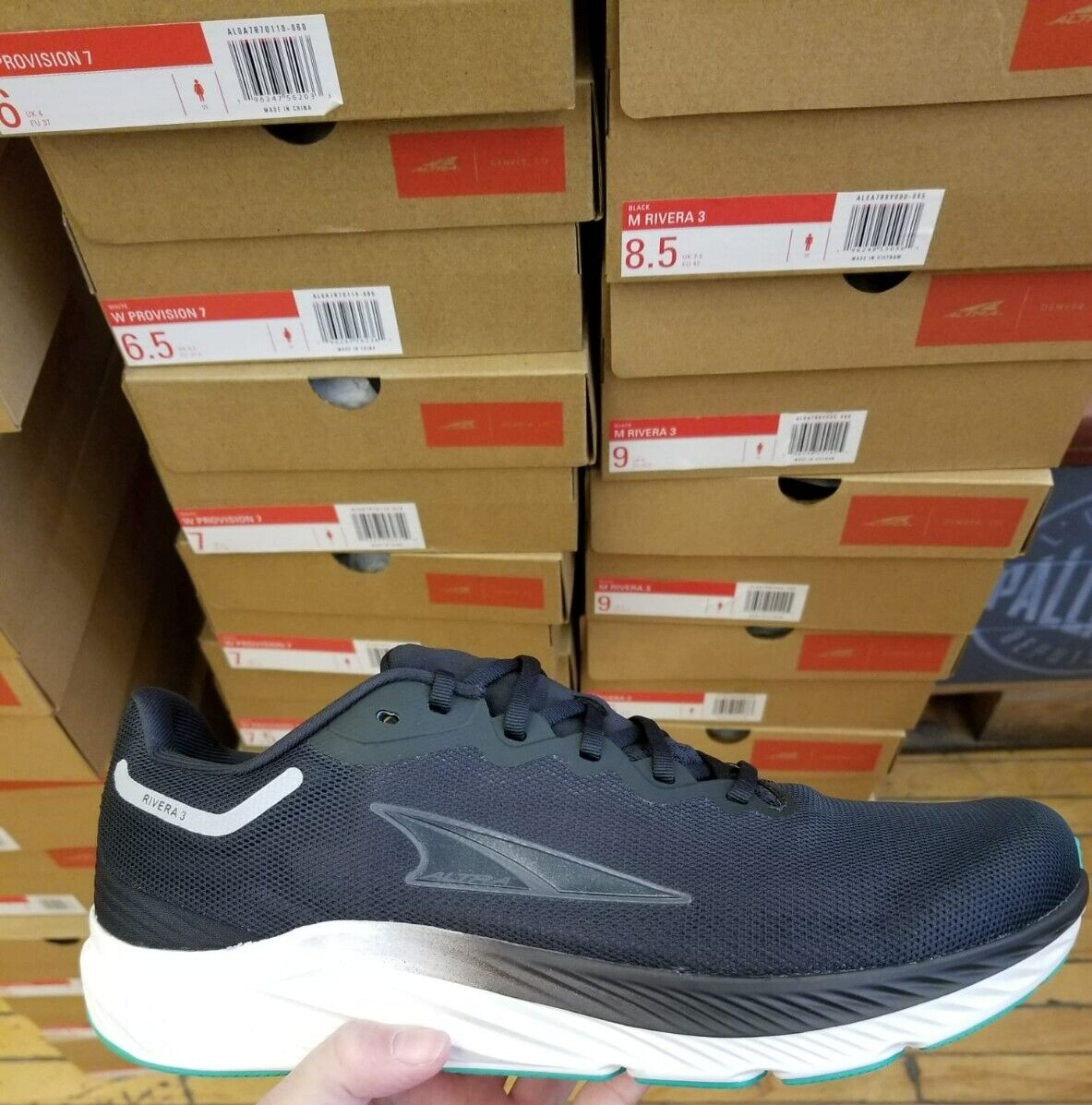 Altra Rivera 3 scarpe da corsa da strada nere da uomo nuove in scatola AL0A7R6Y0001