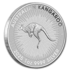 2025 Australia Kangaroo 1oz $1 Silver Bullion Coin with King Charles II Effigy