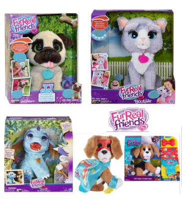 Furreal Friends interaktives Spielzeug Haustiere Stiefelie/JJ Mops/Taschenlampe/Bonus Charlie/Kitty