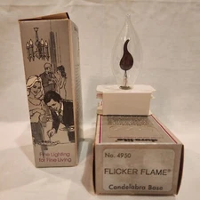 Vintage Duro-Lite Flicker Flame Flamescent Designer Bulb Candelabra No. 3950