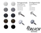 Fensterbankschrauben für Alu, Kunststoff, Holz Fensterrahmen inkl. Abdeckkappen