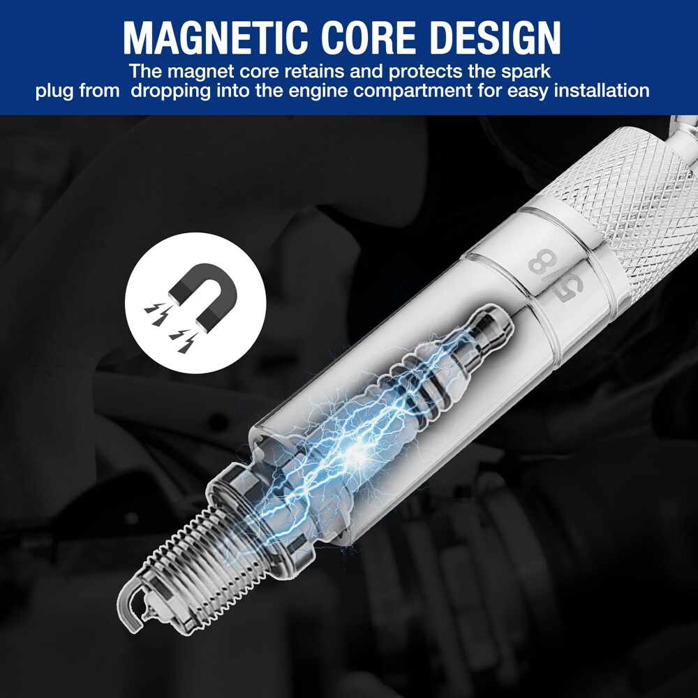 14mm Magnetic Swivel Spark Plug Socket-WORKPRO® Tools
