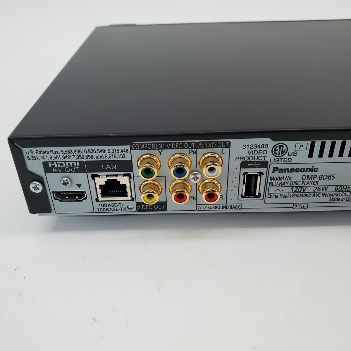 Panasonic DMP-BD85 Blu-Ray Disc Player Media Streaming HDMI Panasonic DMP-BD85 Blu-Ray Disc Player Media Streaming HDMI