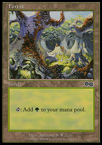 Heavy Play Urza's Saga Forest x4 348 MTG Condition