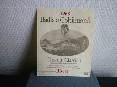 Wein Etikett Badia a Colitbuono Chianti Classico Riserva 1968