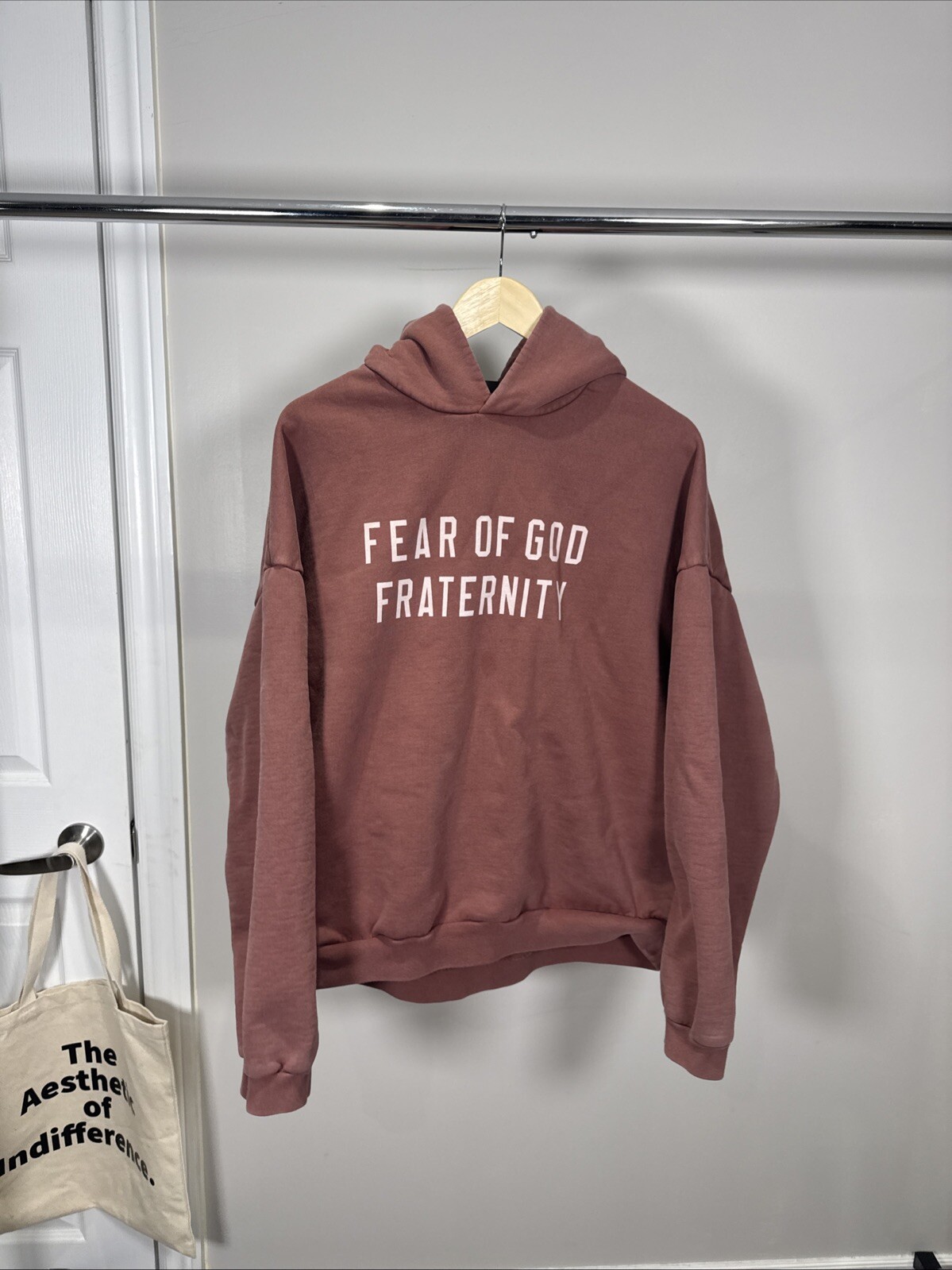 Fear Of God Essentials FOG Heavyweight Sweater Medium Crimson