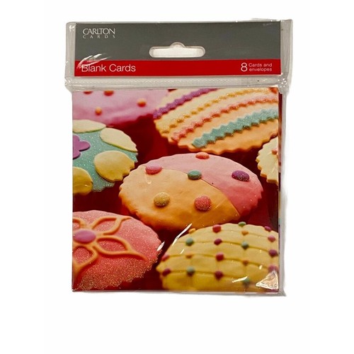 UK Greetings Blank Card Pack of 8 Cupcake
