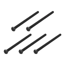 METALLIXITY Hex Bolts (M8-1.25x120mm) 5Pcs, Carbon Steel Fully Threaded Black...