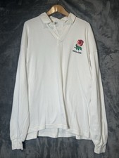 Vintage 90s England Rugby Union Shirt Jersey Mens XXL Rubber Buttons Long Sleeve