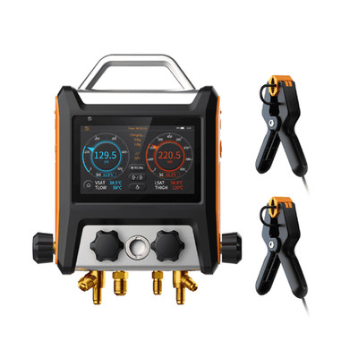 ELITECH - Digitales 4-Wege-Manometer für Kältemittelgas