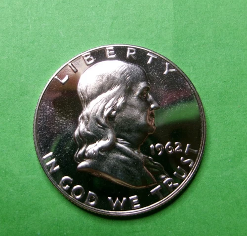 1962 P  PROOF Silver Franklin Half Dollar 50 Cents VERY NICE