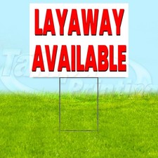 LAYAWAY AVAILABLE 18x24 Yard Sign Plastic Corrugated WITH STAKE USA YS07761