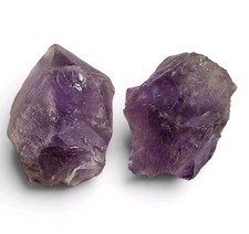 Amethyst Gemmy Crystal Rough Stones Brazil 136.3 grams. 2 Piece Lot