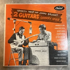 Speedy West and Jimmy Bryant "2 Guitars Country Style" T 520 VG+ 1954 Mono
