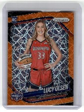 2025 Panini Prizm WNBA #145 Lucy Olsen Orange Velocity Prizms