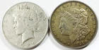 *MIXED DATE MORGAN AND PEACE DOLLAR LOT* *2 COINS* NR #P3010