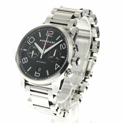 Montblanc 7069 TimeWalker Automatic Chronograph SS Date Black 43mm Men's Watch
