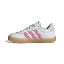 Adidas UnisexKid's VL Court 3.0, White/Bliss Pink/Alumina, 6
