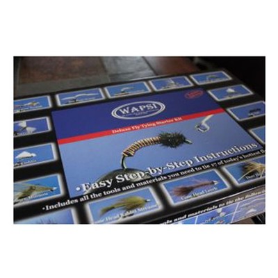 Wapsi Deluxe Fly Tying Starter Kit with Handbook Includes Vise and Tools