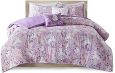 Kids Duvet Set Vibrant Fun and Playful Print All Season Comforter Cover Matching