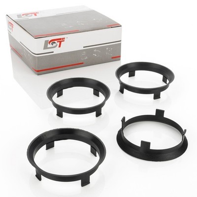 4x Zentrierringe Schwarz für Alufelgen Radnabe Ø 59,1 mm - Ø 60,1 mm für HONDA