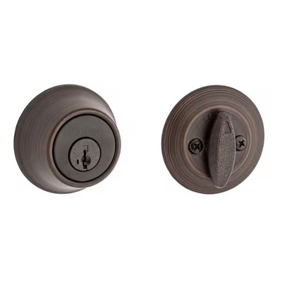 Kwikset Microban Single Cylinder Deadbolt Venetian Bronze SmartKey Security Lock