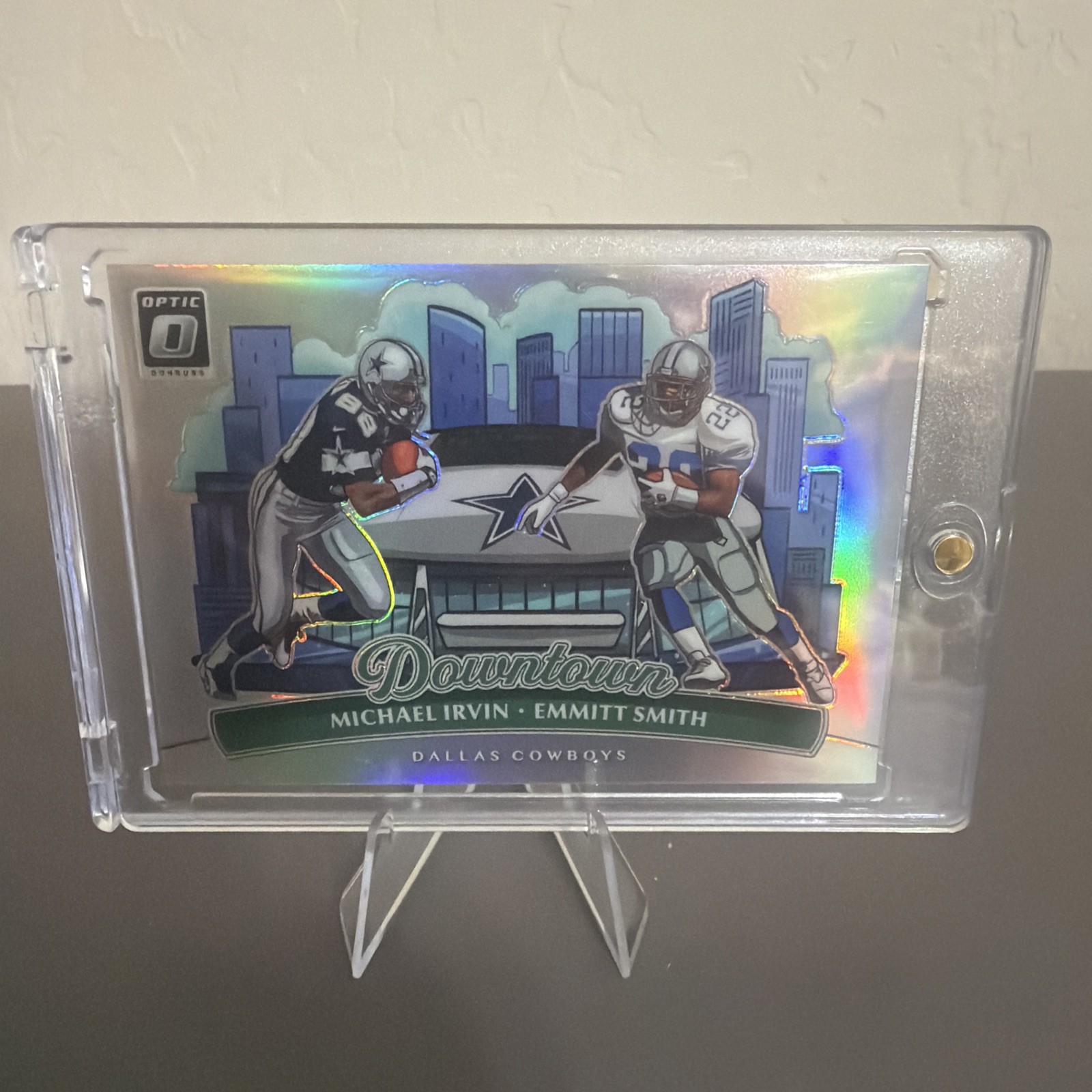 2025 Panini Donruss Optic Downtown Michael Irvin Emmitt Smith Prizm #13 Cowboys