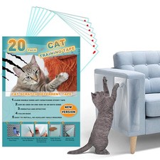 20 Pack Cat Deterrent Tape, Cat Scratch Furniture Protector, Transparent Double