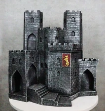 Ebros Castle Fortress Display Stand Figure For Miniature Knights (Display Only)