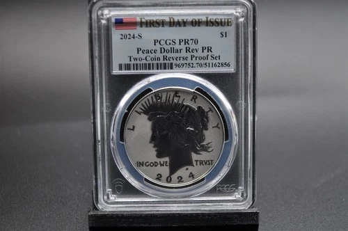 2024-S Peace Dollar Silver Reverse Proof $1 PCGS PR70 First Day of Issue FDOI