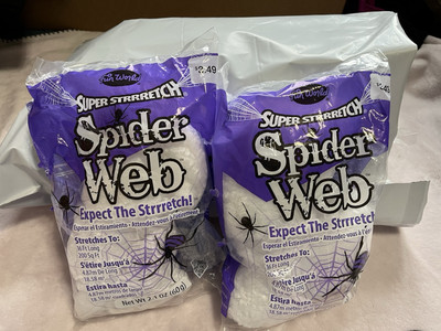 10 Packs - Fun World Super Stretch Spider Web Halloween Decor Indoor Outdoor Use
