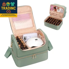 Nail Polish Organizer Case, Nail Supplies Storage Box Holds 45 Bottles Nail Poli