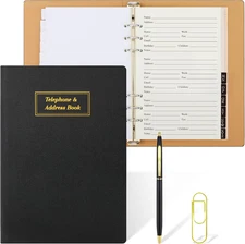 Refillable Address Book Binder with Alphabetical Tabs, 648 Entry Space Large Pri