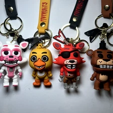FNAF Five Nights at Freddys Chica Funtime Foxy Freddy Fazbear Keychains Key Ring